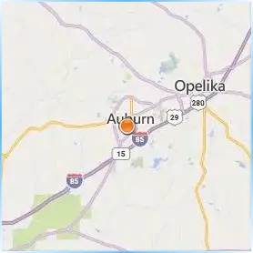 Auburn University Location Map Auburn University Location Map