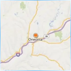 SUNY Oneonta Location Map
