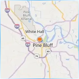 University of Arkansas at Pine Bluff Location Map