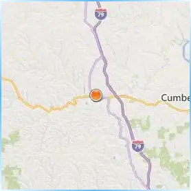 Waynesburg University Location Map